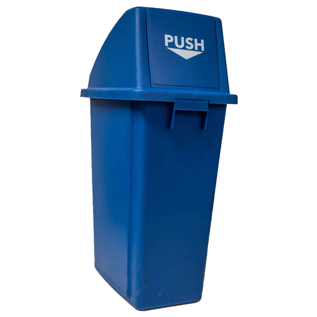 BOTE P/BASURA TAPA BASCULANTE AZUL 60 LT