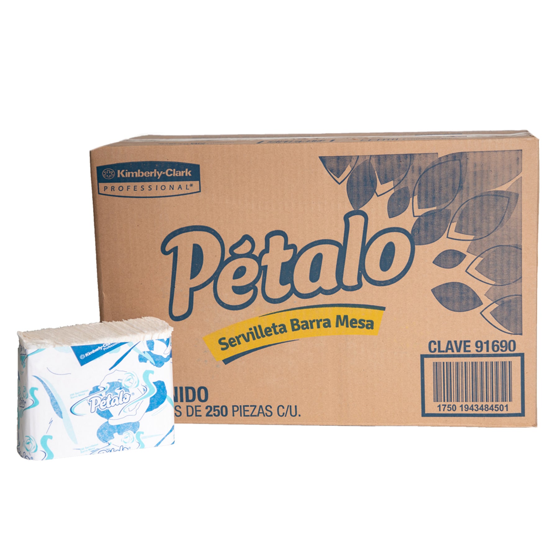 SERVILLETA BARRAMESA PETALO 24PAQ DE 250